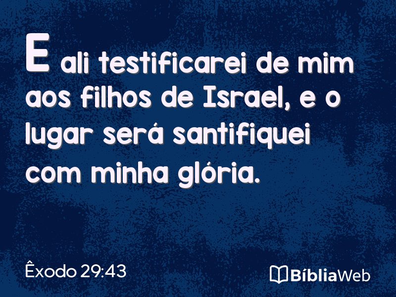 Êxodo 29:43 em imagem para compartilhar