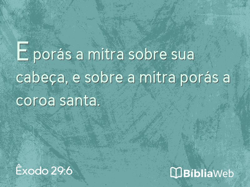 Êxodo 29:6 em imagem para compartilhar