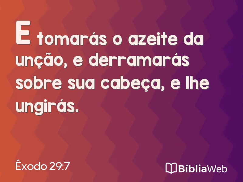 Êxodo 29:7 em imagem para compartilhar