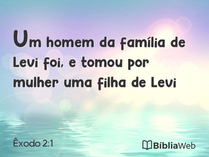 Êxodo 2:1 em imagem para compartilhar