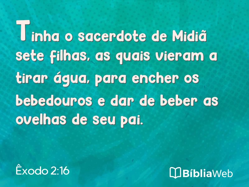 Êxodo 2:16 em imagem para compartilhar