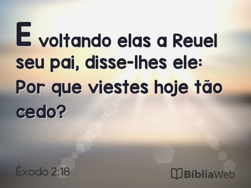 Êxodo 2:18 em imagem para compartilhar