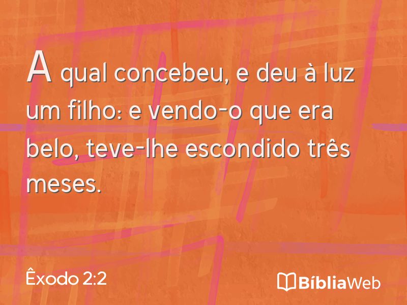 Êxodo 2:2 em imagem para compartilhar