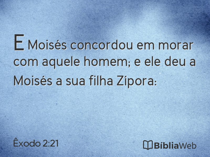 Êxodo 2:21 em imagem para compartilhar