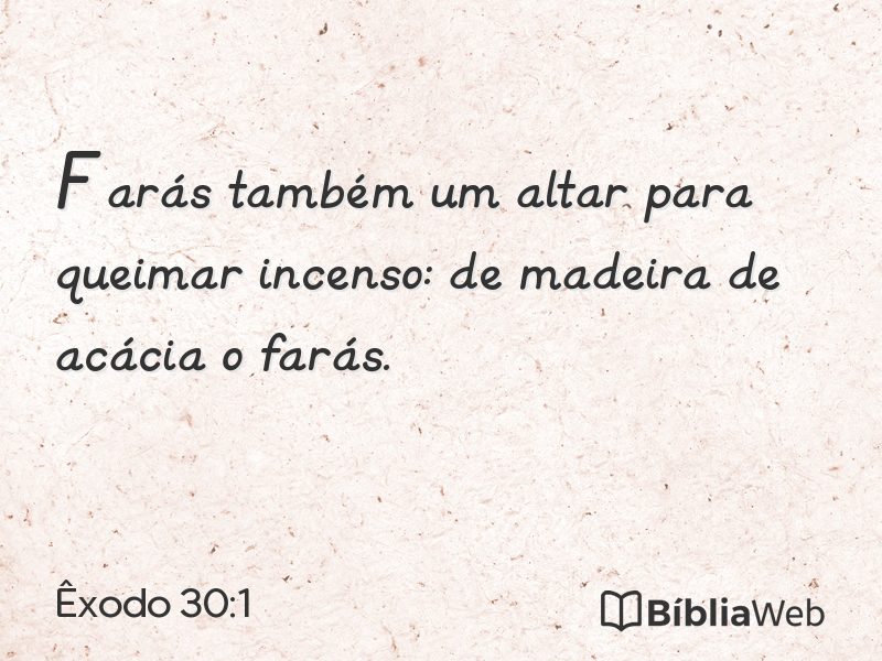 Êxodo 30:1 em imagem para compartilhar