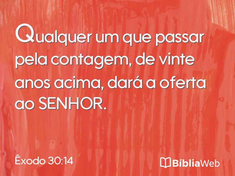 Êxodo 30:14 em imagem para compartilhar