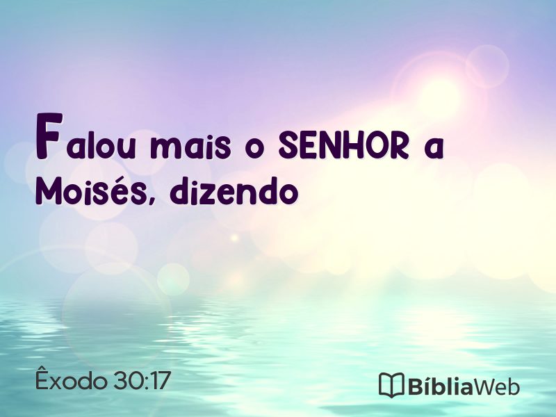 Êxodo 30:17 em imagem para compartilhar