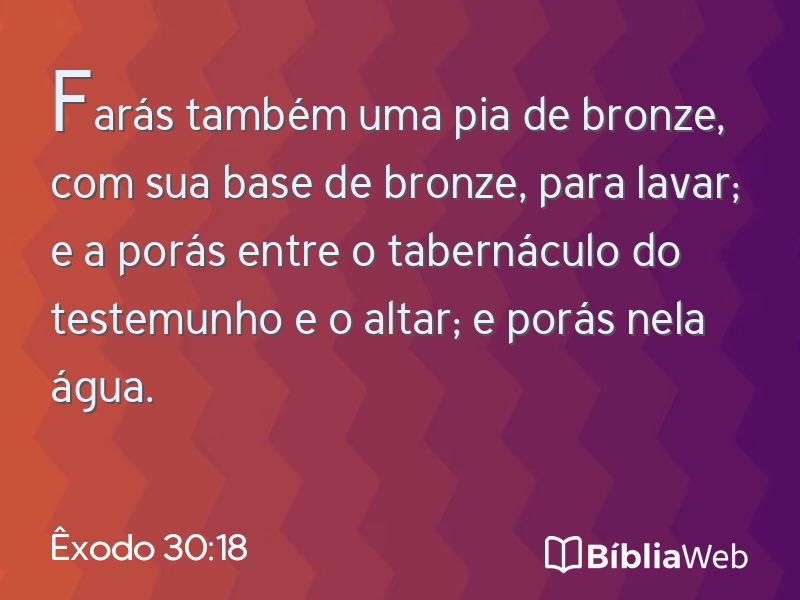 Êxodo 30:18 em imagem para compartilhar