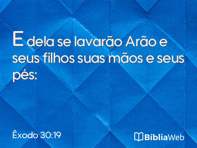Êxodo 30:19 em imagem para compartilhar