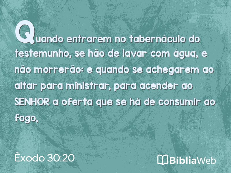 Êxodo 30:20 em imagem para compartilhar
