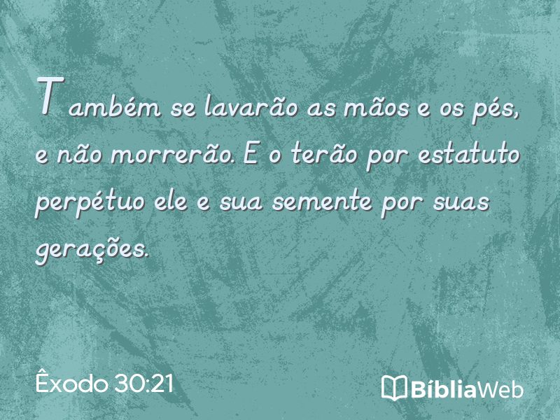 Êxodo 30:21 em imagem para compartilhar