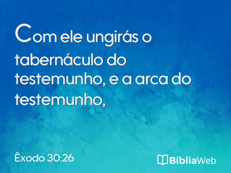 Êxodo 30:26 em imagem para compartilhar