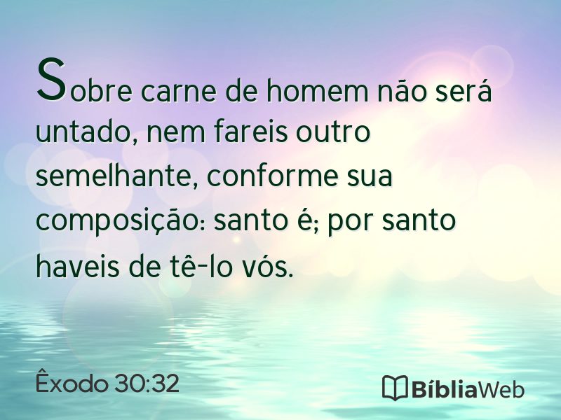 Êxodo 30:32 em imagem para compartilhar