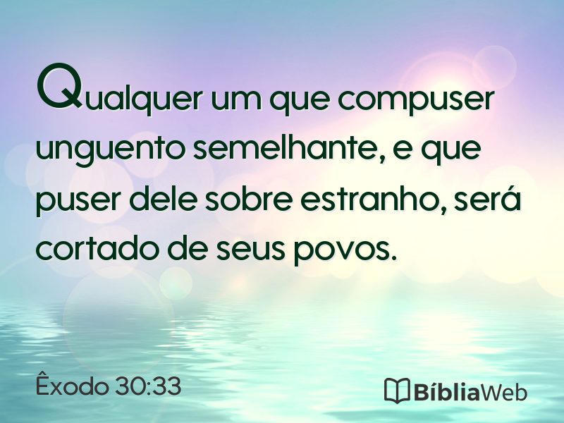 Êxodo 30:33 em imagem para compartilhar