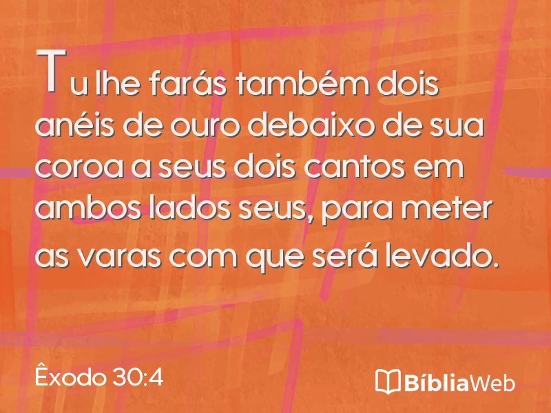 Êxodo 30:4 em imagem para compartilhar