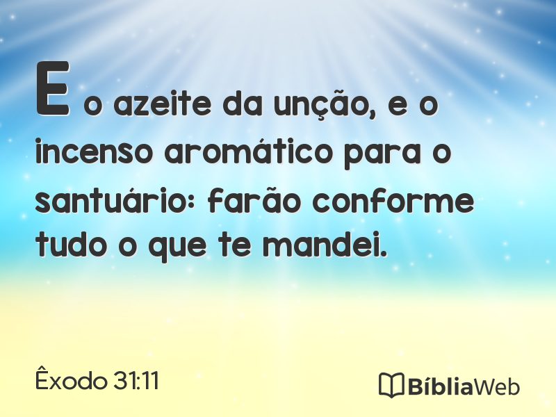 Êxodo 31:11 em imagem para compartilhar