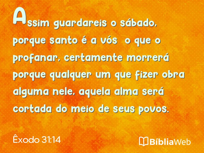 Êxodo 31:14 em imagem para compartilhar