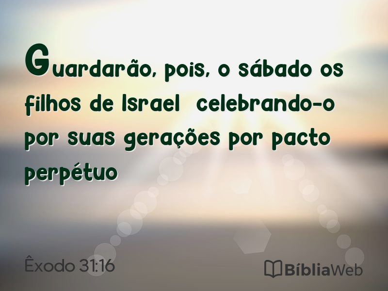 Êxodo 31:16 em imagem para compartilhar