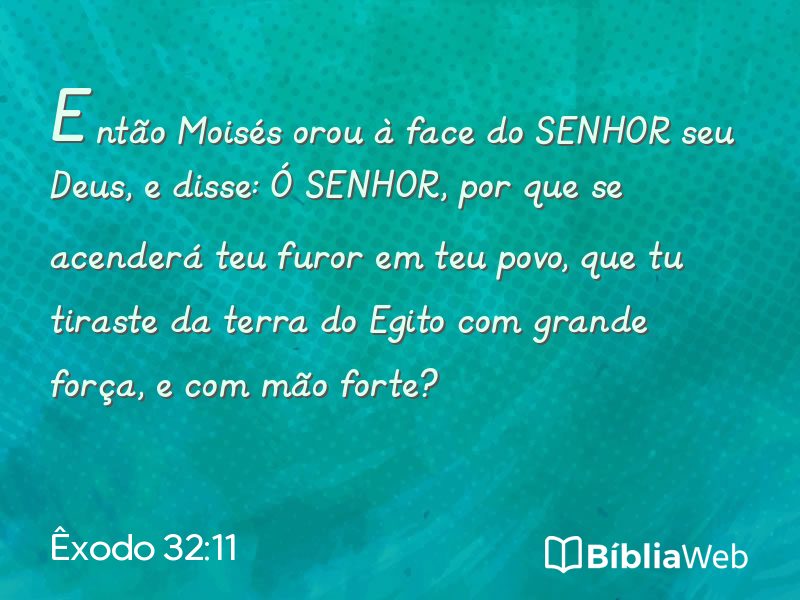 Êxodo 32:11 em imagem para compartilhar