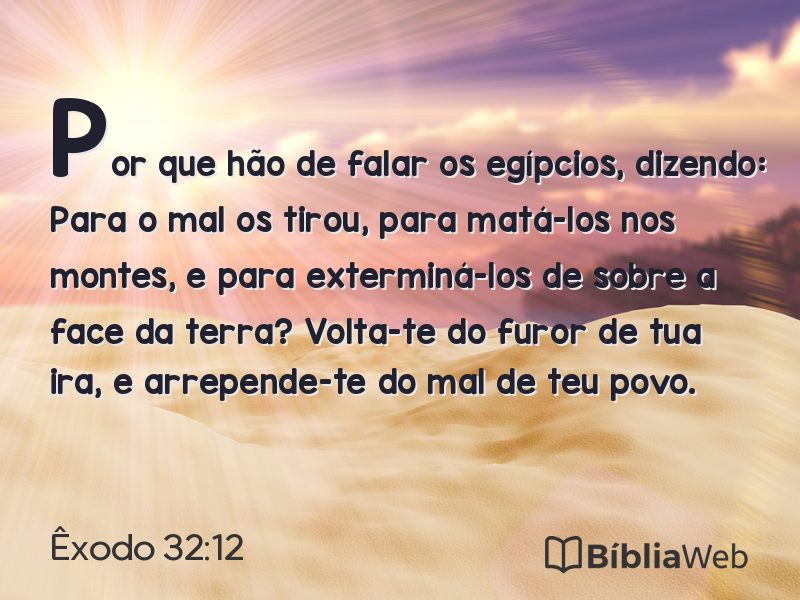 Êxodo 32:12 em imagem para compartilhar