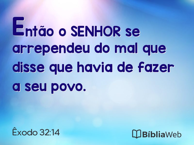 Êxodo 32:14 em imagem para compartilhar