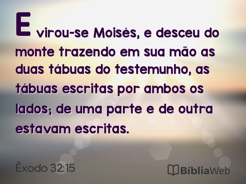 Êxodo 32:15 em imagem para compartilhar