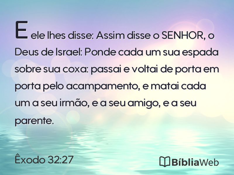 Êxodo 32:27 em imagem para compartilhar