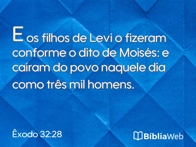 Êxodo 32:28 em imagem para compartilhar