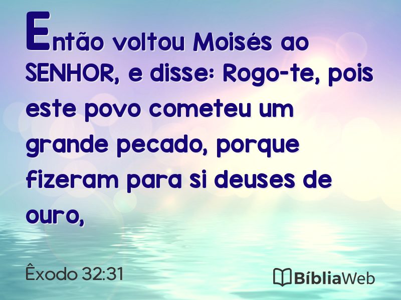 Êxodo 32:31 em imagem para compartilhar