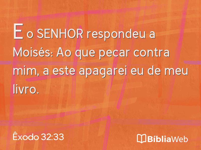 Êxodo 32:33 em imagem para compartilhar