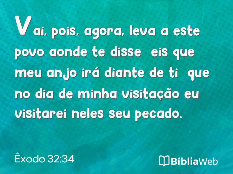 Êxodo 32:34 em imagem para compartilhar