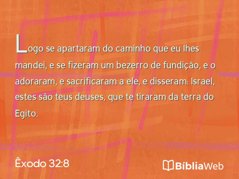 Êxodo 32:8 em imagem para compartilhar