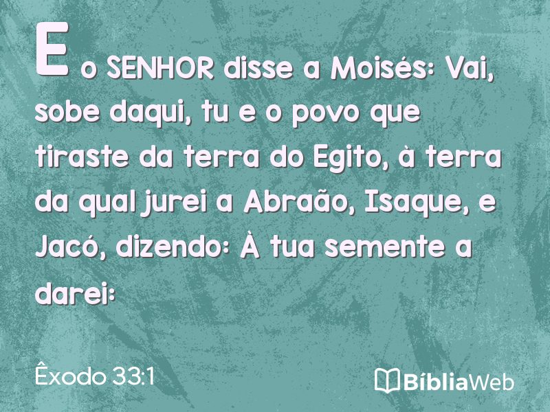 Êxodo 33:1 em imagem para compartilhar