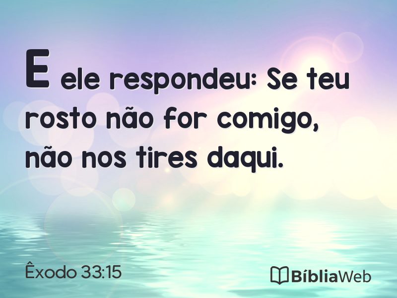 Êxodo 33:15 em imagem para compartilhar