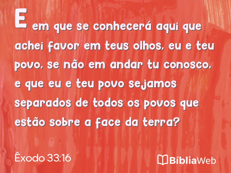 Êxodo 33:16 em imagem para compartilhar