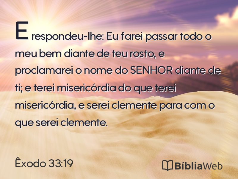 Êxodo 33:19 em imagem para compartilhar