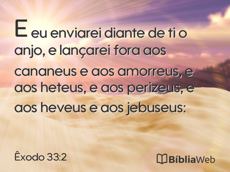 Êxodo 33:2 em imagem para compartilhar