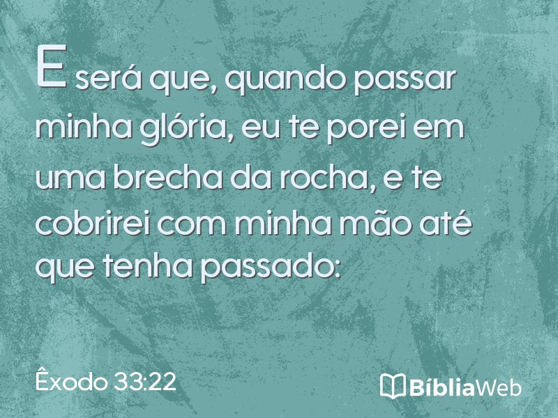 Êxodo 33:22 em imagem para compartilhar