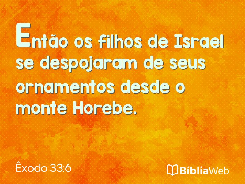 Êxodo 33:6 em imagem para compartilhar