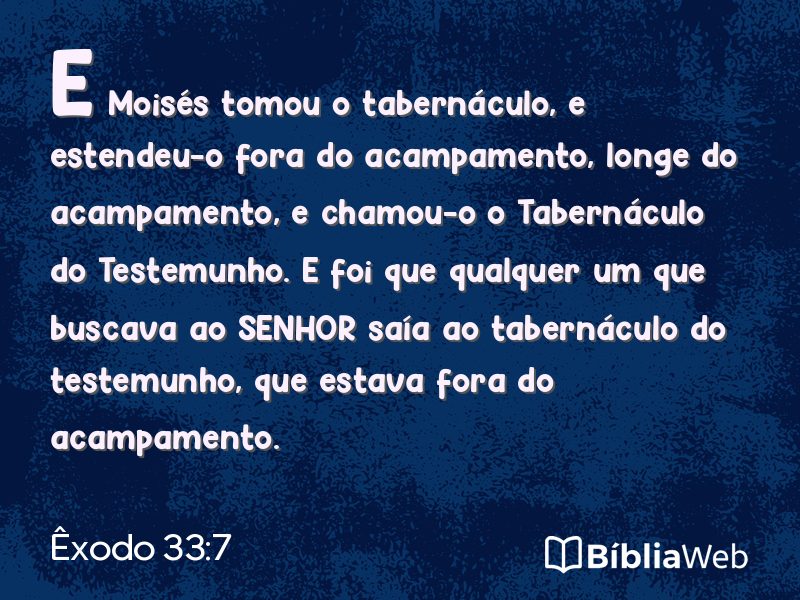 Êxodo 33:7 em imagem para compartilhar