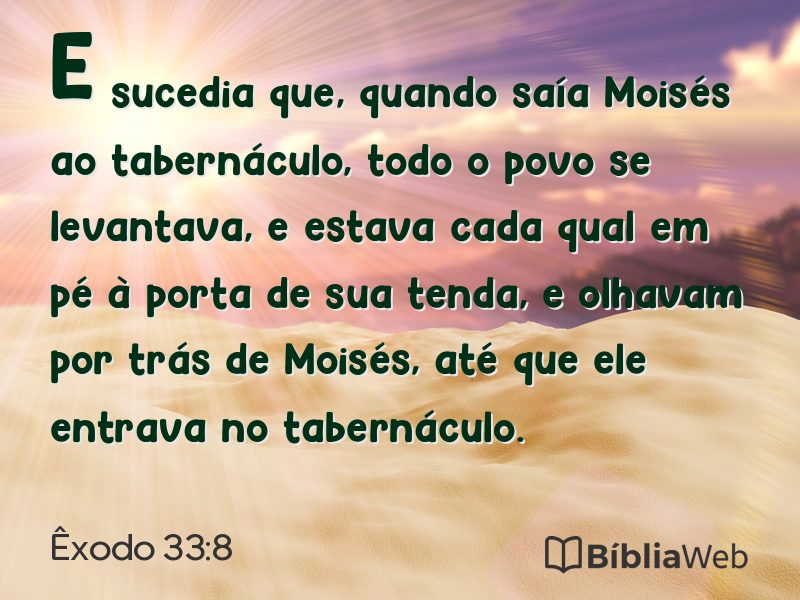 Êxodo 33:8 em imagem para compartilhar