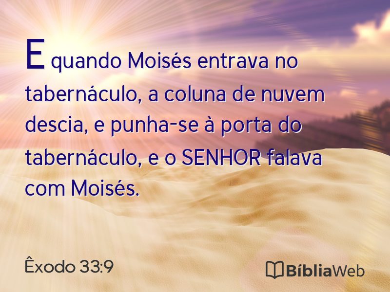 Êxodo 33:9 em imagem para compartilhar