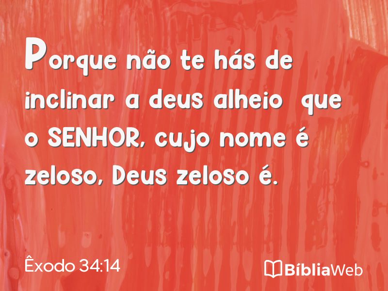 Êxodo 34:14 em imagem para compartilhar