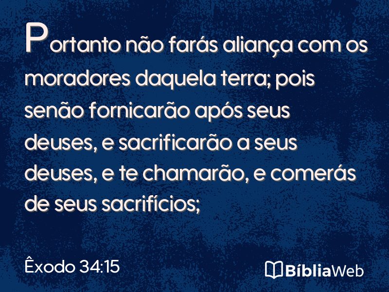 Êxodo 34:15 em imagem para compartilhar