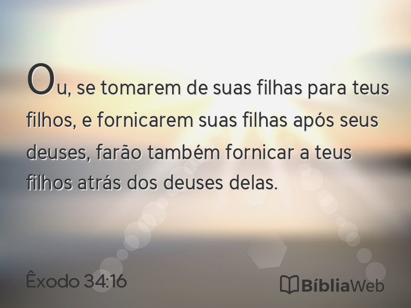 Êxodo 34:16 em imagem para compartilhar