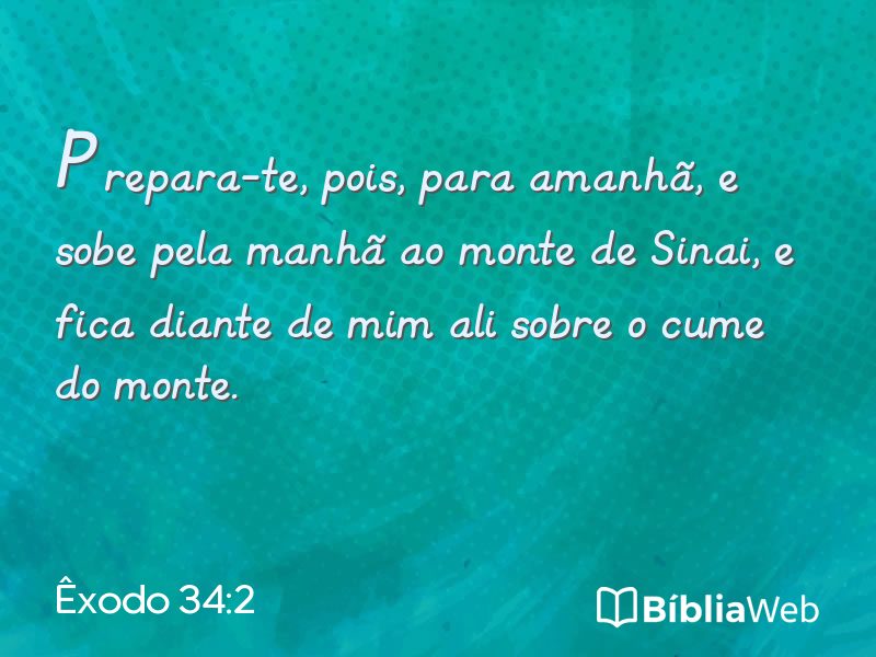 Êxodo 34:2 em imagem para compartilhar