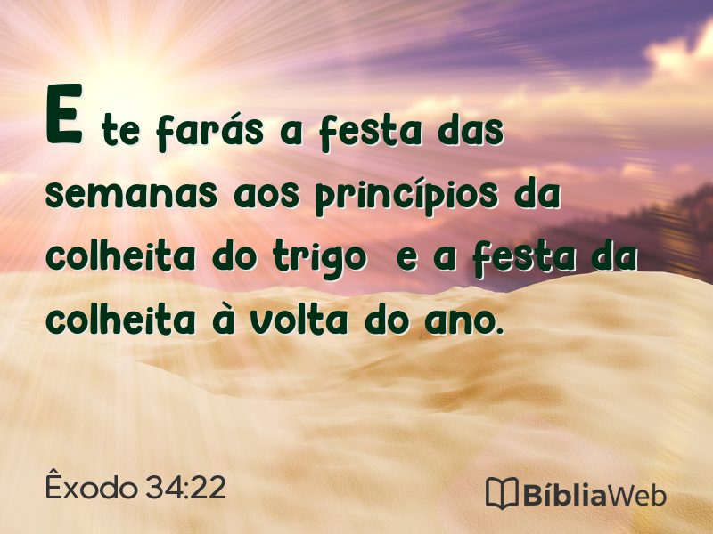 Êxodo 34:22 em imagem para compartilhar