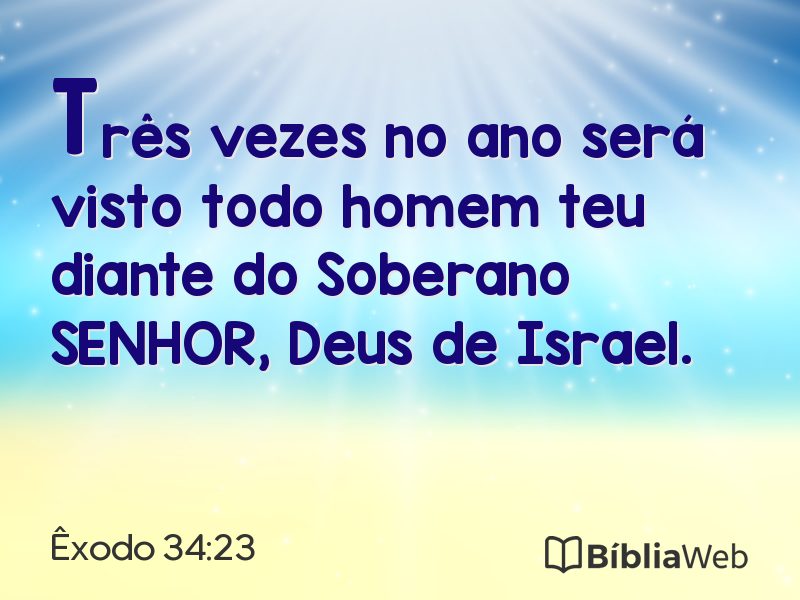 Êxodo 34:23 em imagem para compartilhar