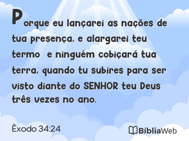 Êxodo 34:24 em imagem para compartilhar
