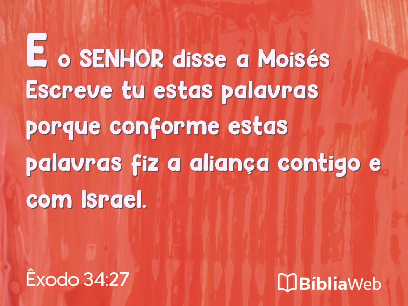 Êxodo 34:27 em imagem para compartilhar